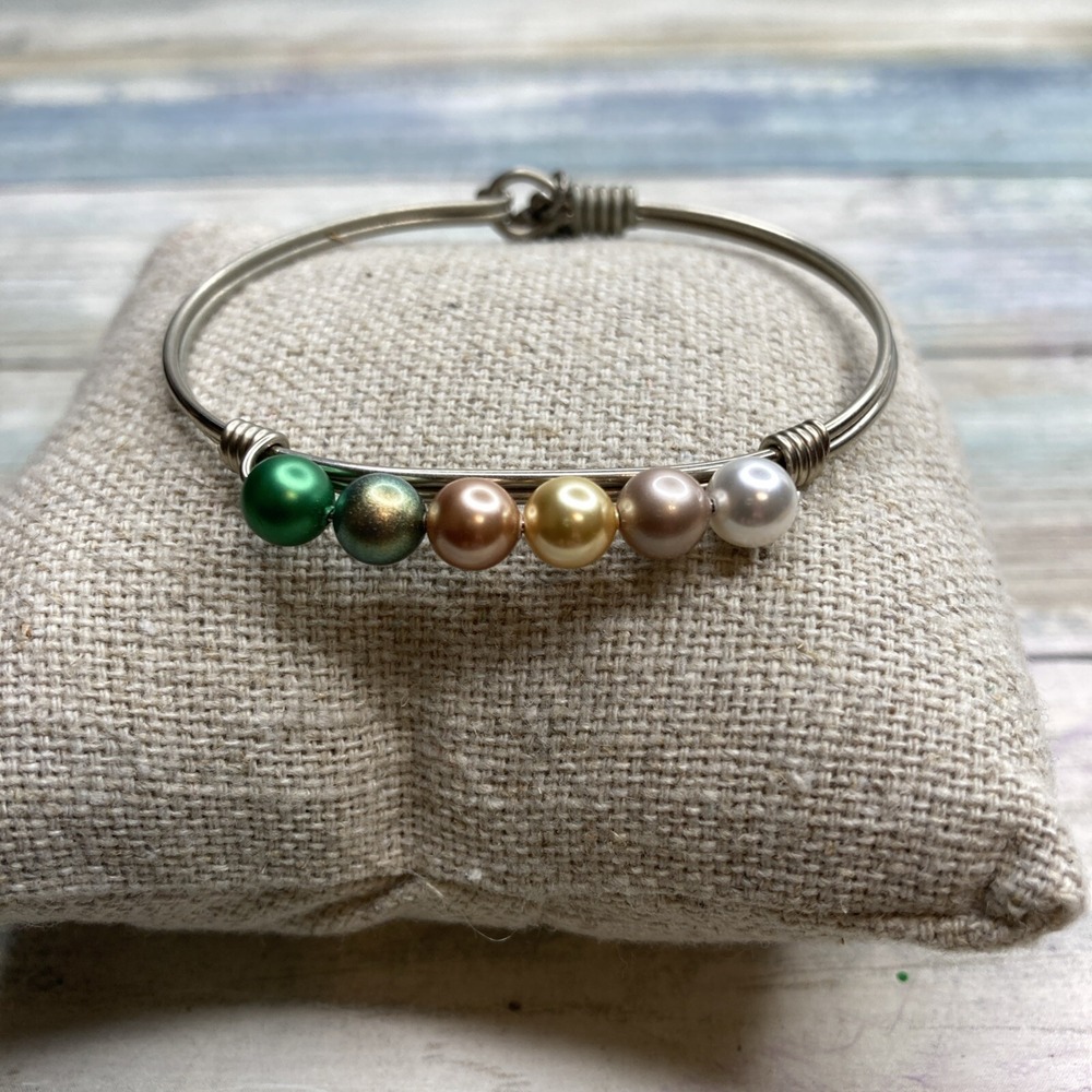 Luca +‎ Danni Ombre Pearl Faux Bangle Bracelet NWOT Embrace the Journey
